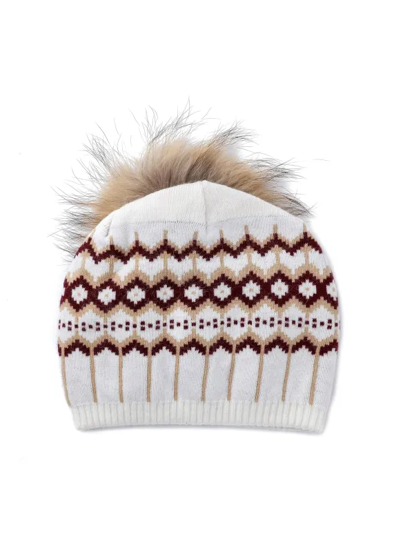 Fair Isle Beanie Cream made by HAUTE SHORE