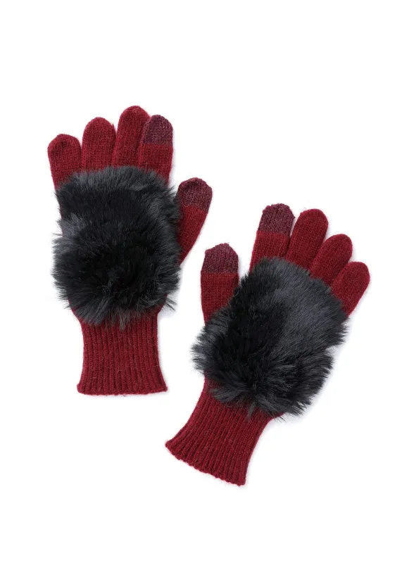 Chalet Fluff Texting Glove Wine sold by HAUTE SHORE
