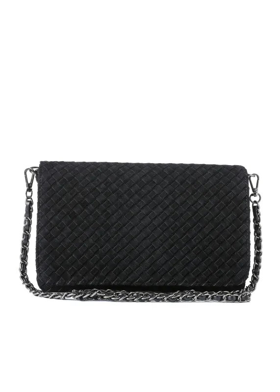 Lexi Woven Black Crossbody sold by HAUTE SHORE