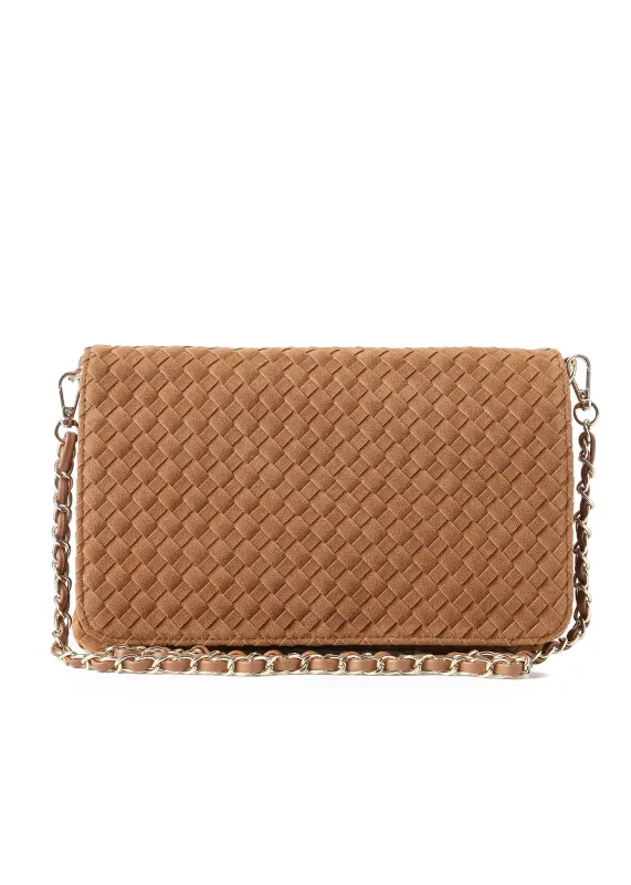 Lexi Woven Saddle Crossbody sold by HAUTE SHORE