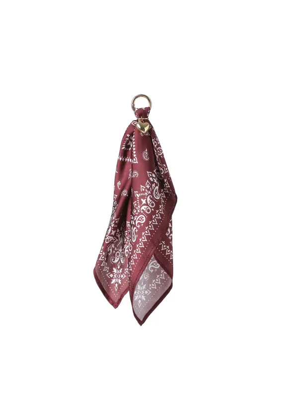Romy Bandana Bag Charm Burgundy sold by HAUTE SHORE