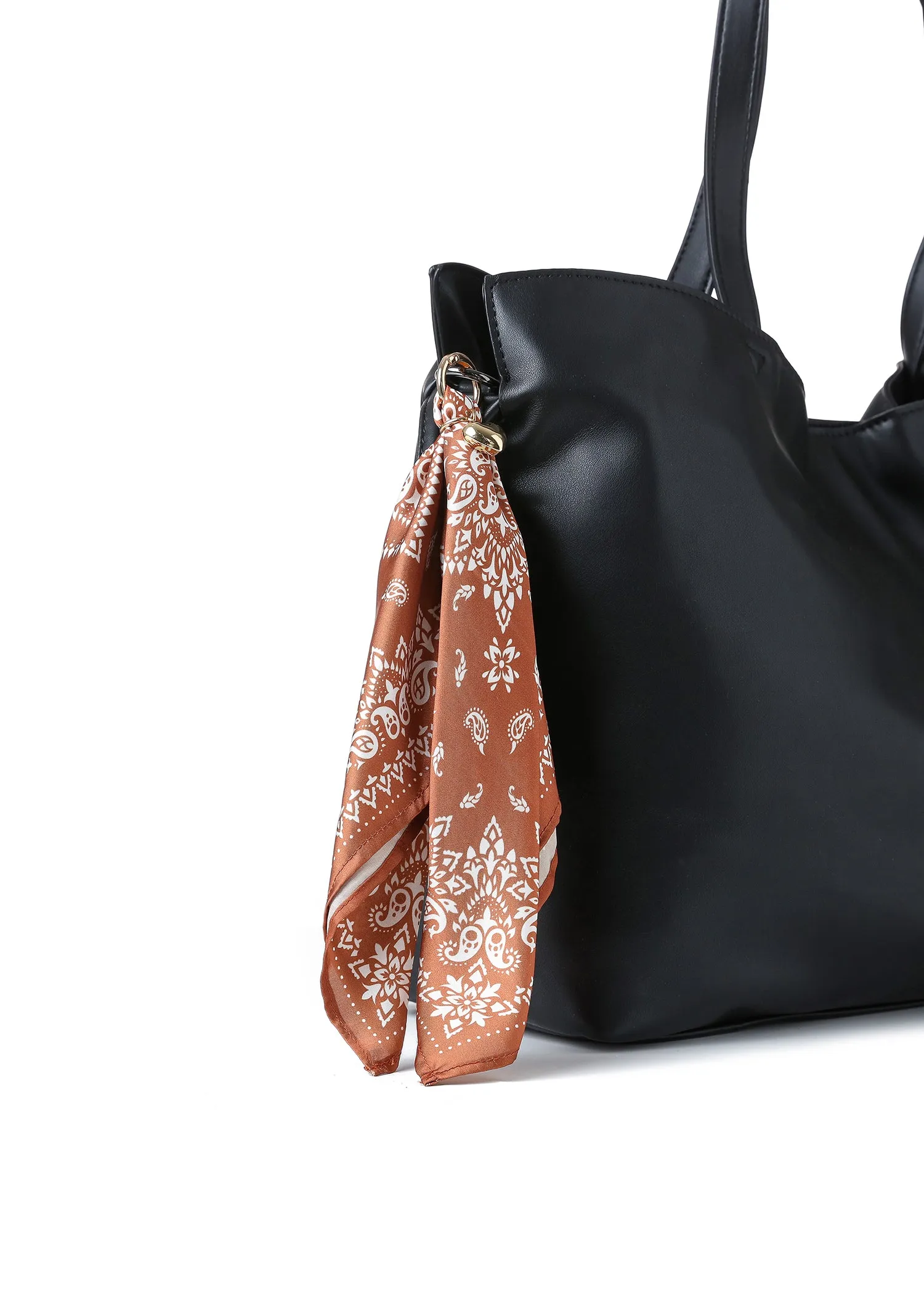 Romy Bandana Bag Charm Chestnut sold by HAUTE SHORE product image thumbnail 2