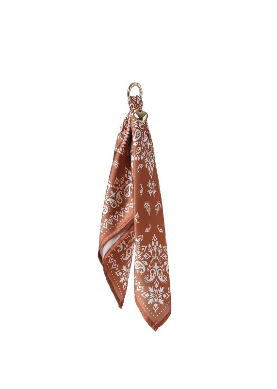 Romy Bandana Bag Charm Chestnut sold by HAUTE SHORE