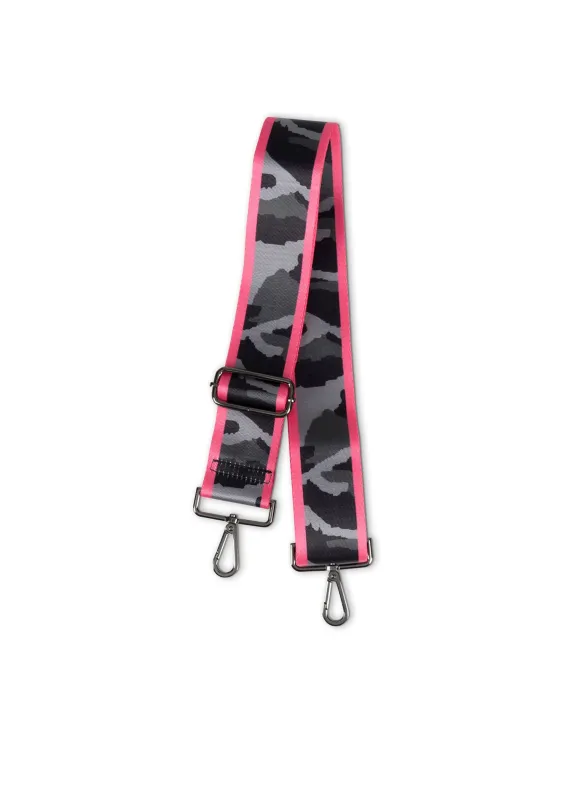 Gray Camo/Hot Pink Stripe Handbag Strap - FINAL SALE sold by HAUTE SHORE
