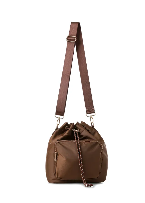 Harley Walnut Bucket Bag sold by HAUTE SHORE