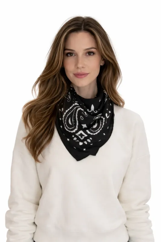 Bandana Scarf Black sold by HAUTE SHORE