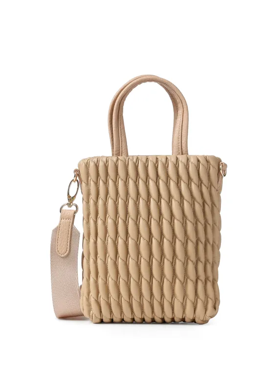 Mila Biscuit Phone Crossbody Bag made by HAUTE SHORE