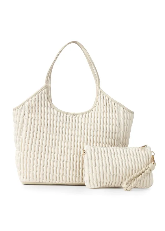 Isla Ecru Tote made by HAUTE SHORE