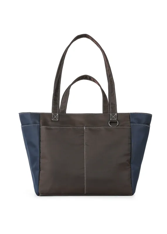 Hayden Brown/Navy Tote made by HAUTE SHORE