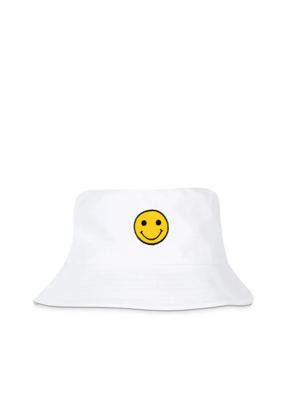 WAREHOUSE SALE - White/Smiley Pier Hat - FINAL SALE sold by HAUTE SHORE