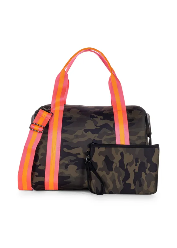 Morgan Showoff (trip) Neoprene Weekender with Monogram sold by HAUTE SHORE