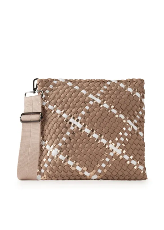Val Latte Convertible Woven Crossbody - FINAL SALE sold by HAUTE SHORE
