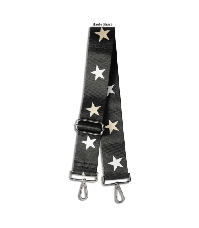 Black/Rose Gold/Silver Star Handbag Strap- FINAL SALE sold by HAUTE SHORE