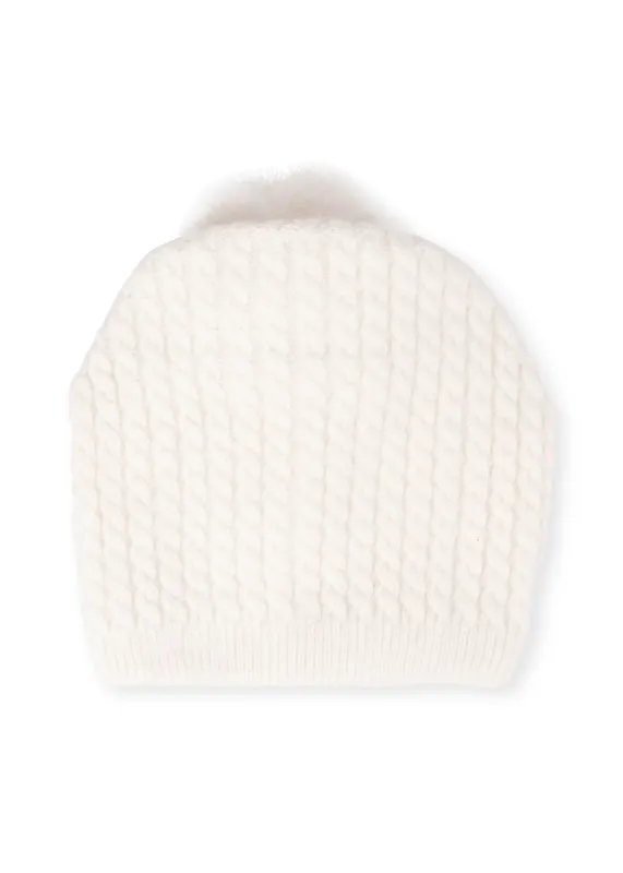 Cabin Cable Hat White sold by HAUTE SHORE