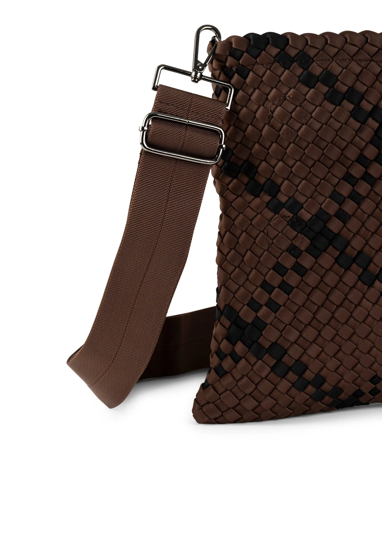 Val Espresso Convertible Woven Crossbody sold by HAUTE SHORE product image thumbnail 3