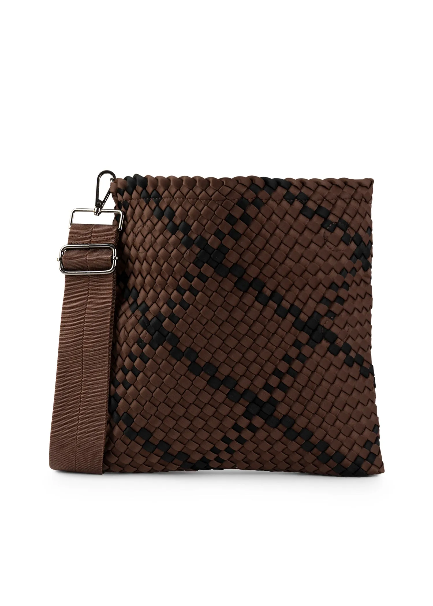 Val Espresso Convertible Woven Crossbody sold by HAUTE SHORE