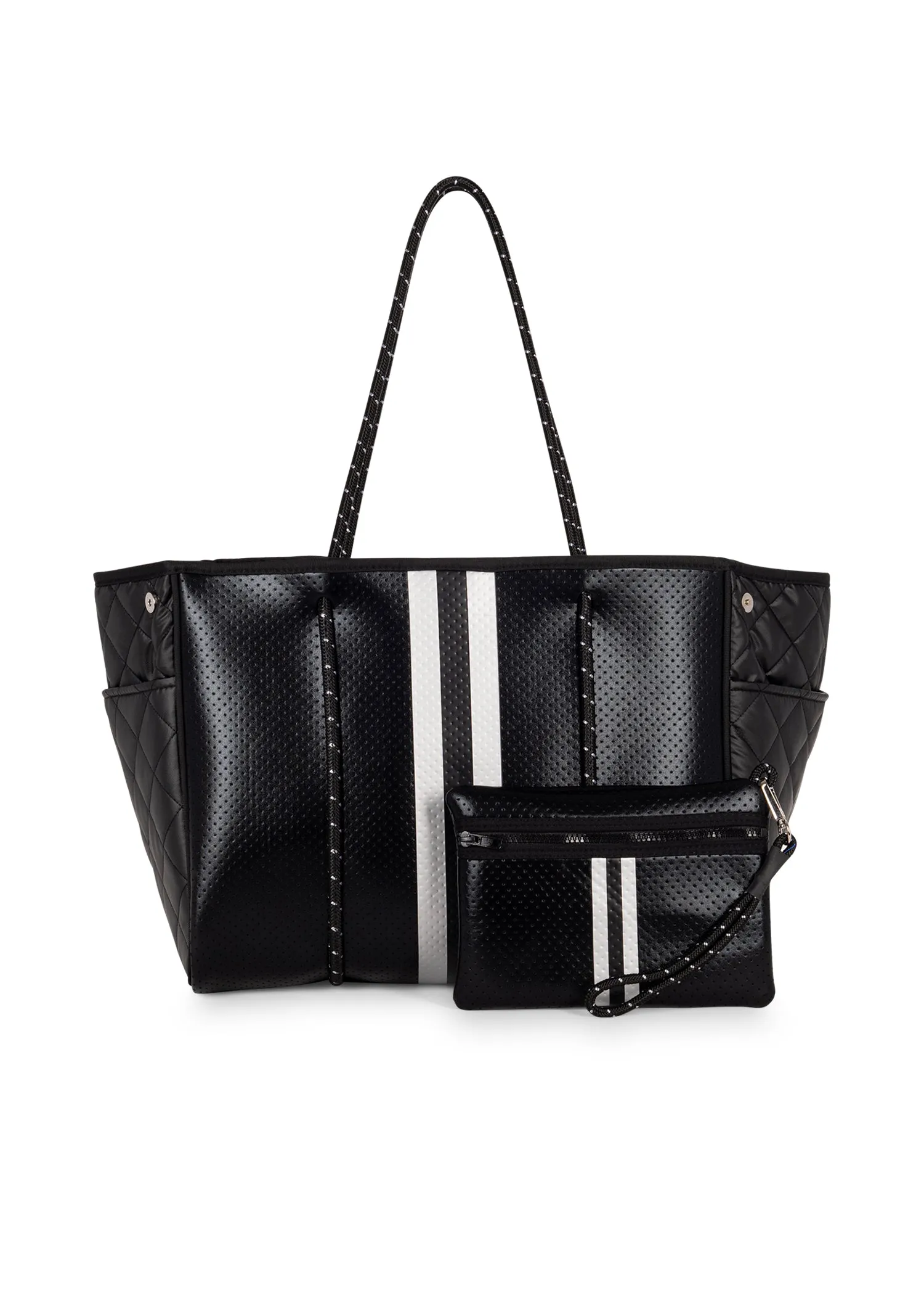 Greyson Carbon Neoprene Tote with Monogram sold by HAUTE SHORE