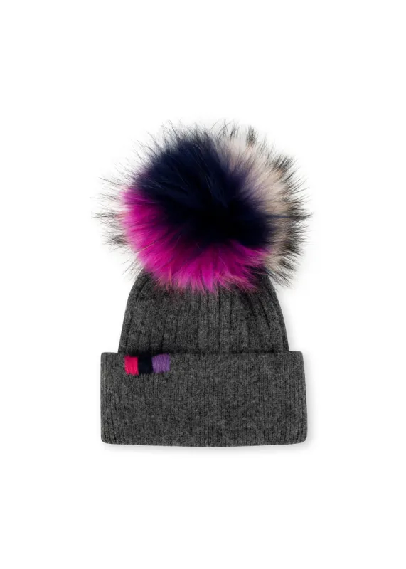 Woodstock Charcoal/ Pink Magenta Purple sold by HAUTE SHORE