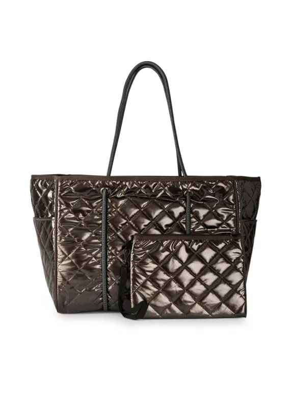 Greyson Smoke Puffer Tote with Monogram sold by HAUTE SHORE