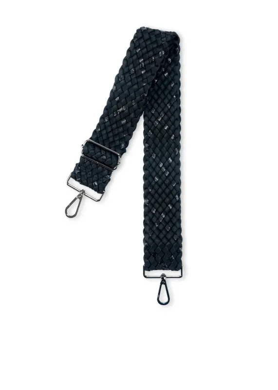 Noir Woven Handbag Strap sold by HAUTE SHORE