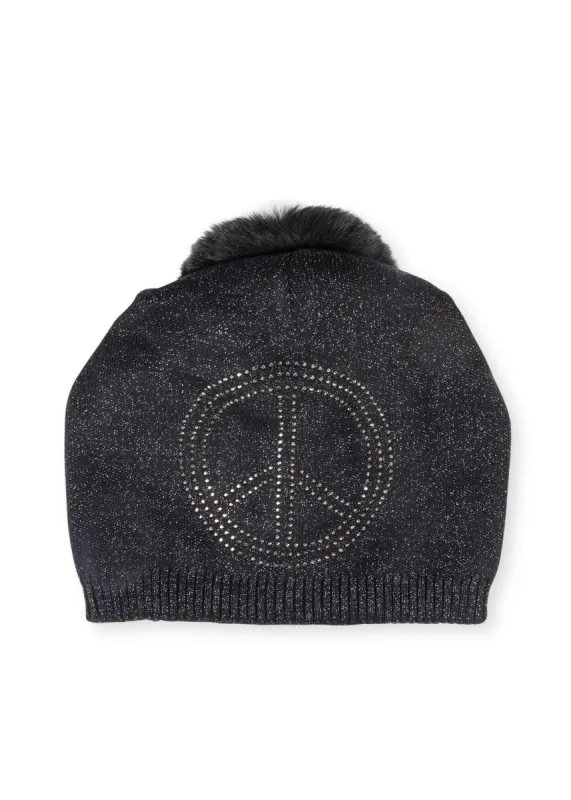 Peace Beanie Black/Hematite - FINAL SALE sold by HAUTE SHORE