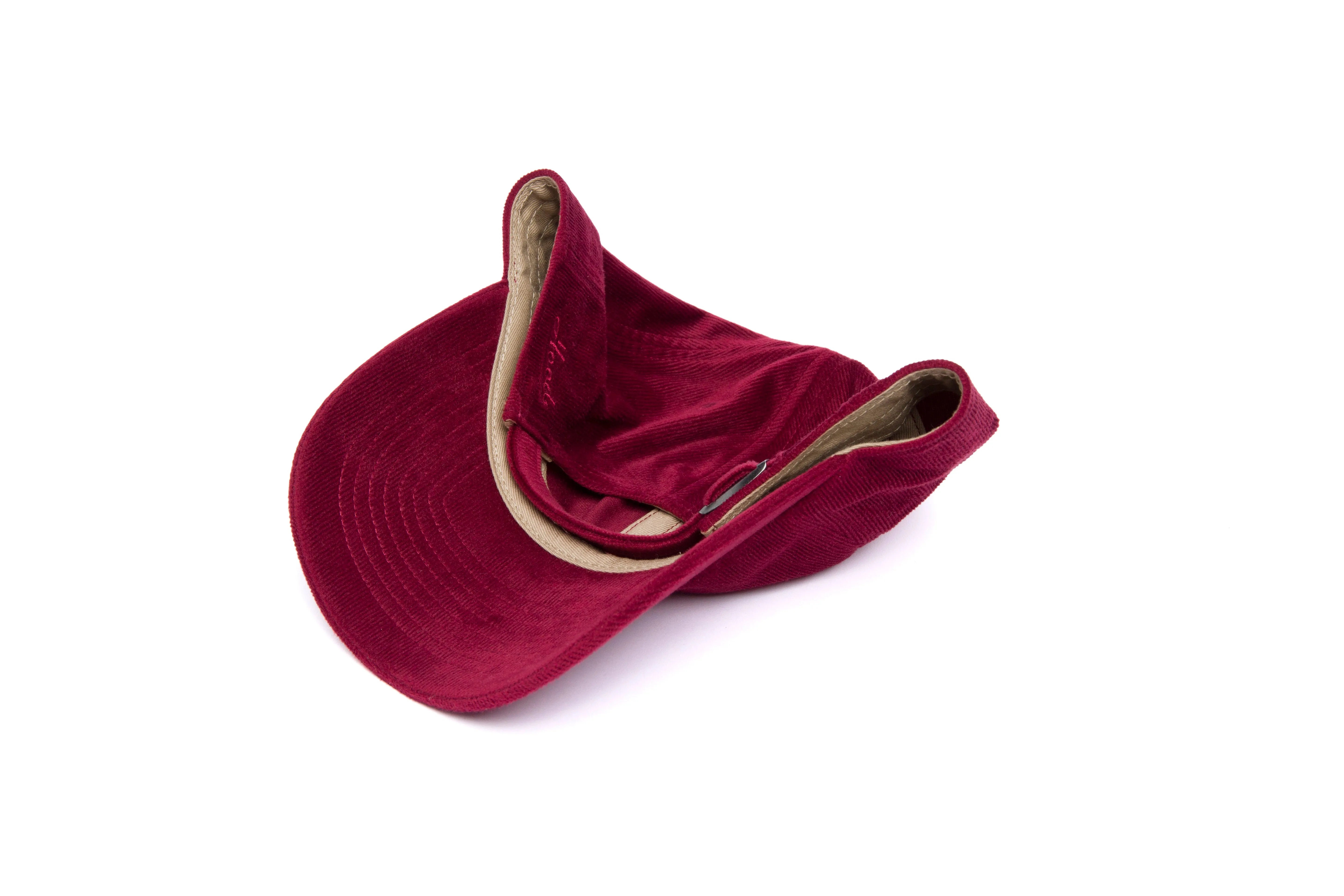 Clean Burgundy 21-Wale Cord Dad Hat sold by Hood Hat product image thumbnail 4