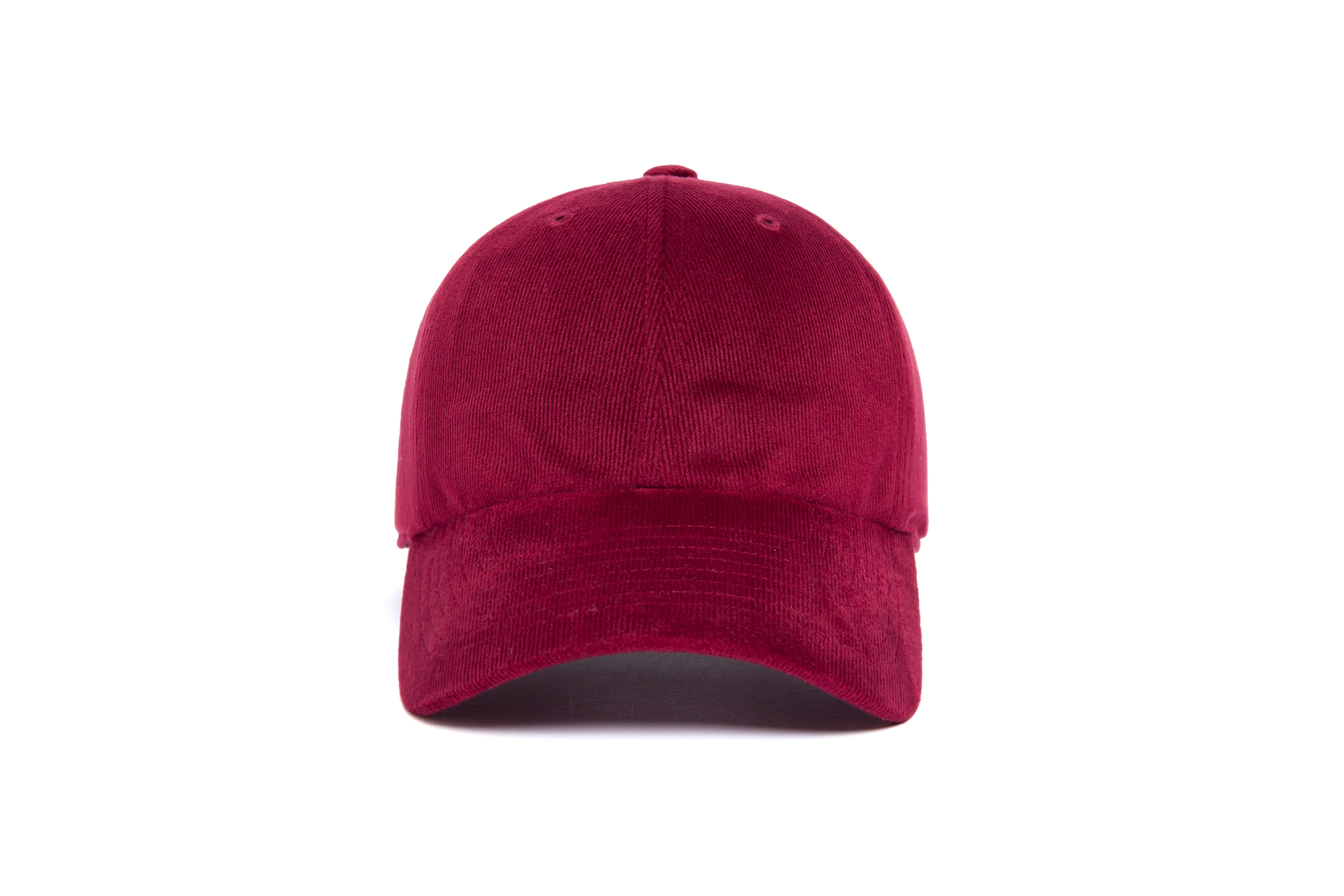 Clean Burgundy 21-Wale Cord Dad Hat sold by Hood Hat