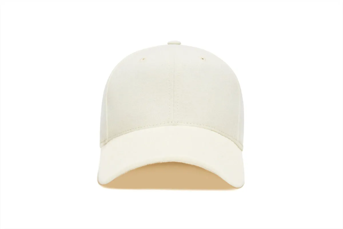 Clean White Snapback Curved Wool sold by Hood Hat