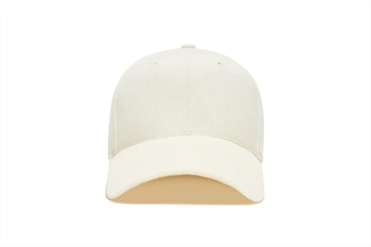 Clean White Snapback Curved Wool sold by Hood Hat