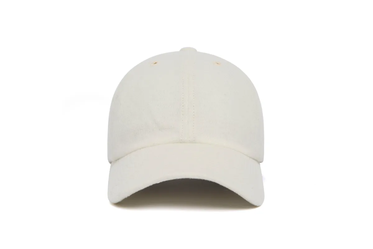 Clean White Wool Dad Hat made by Hood Hat
