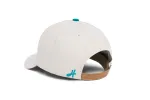 Clean Bone Brushed Twill 5-Panel w/ Leather Strap sold by Hood Hat