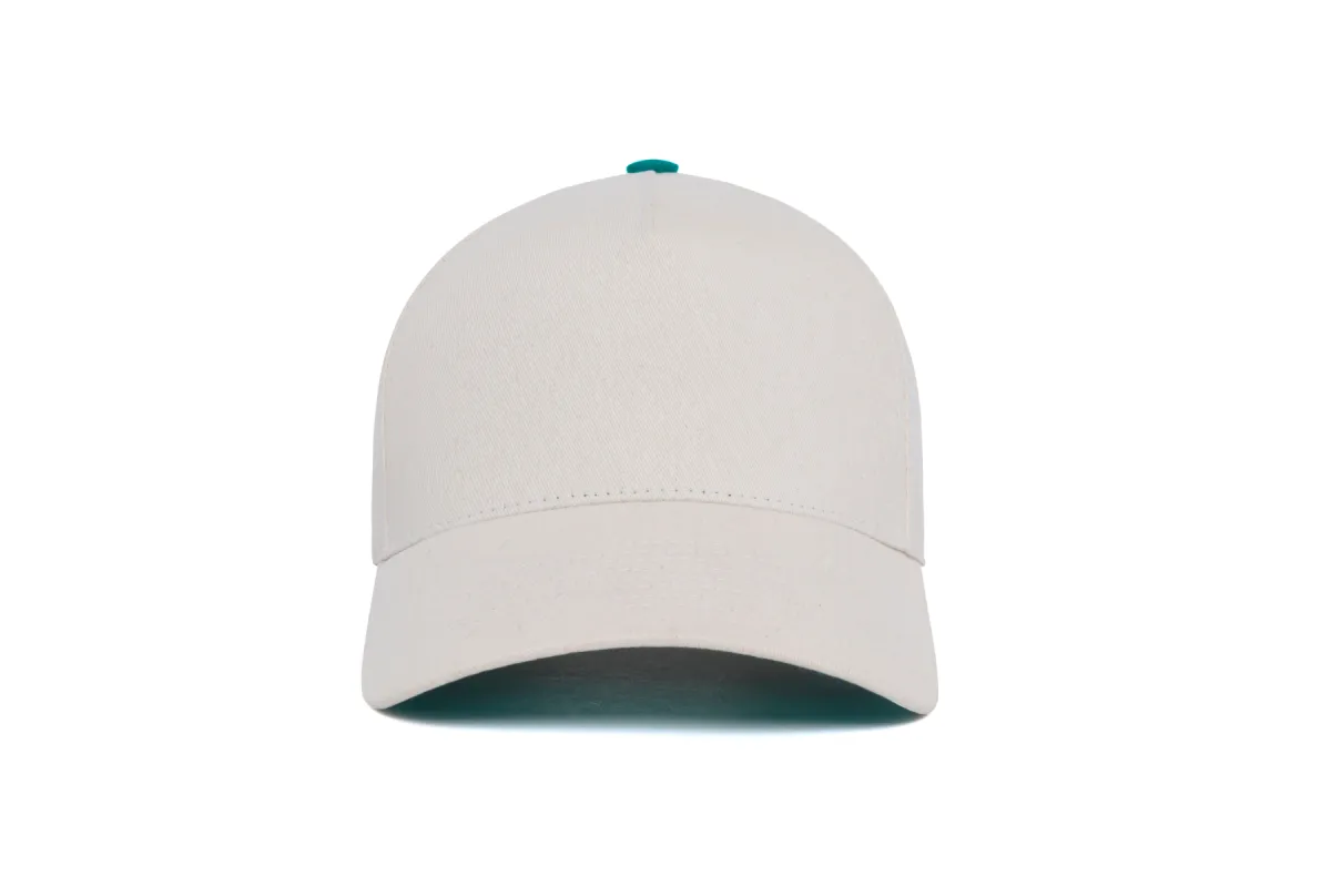 Clean Bone Brushed Twill 5-Panel w/ Leather Strap sold by Hood Hat