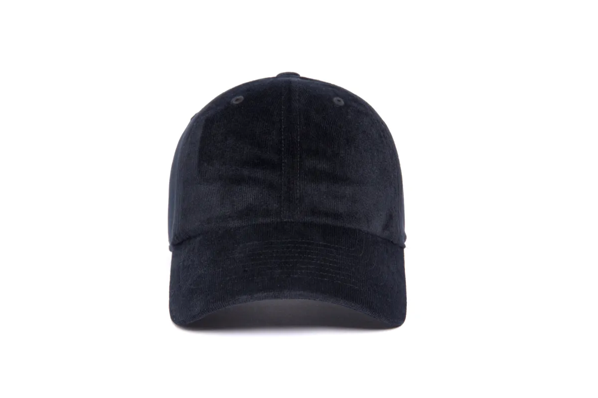 Clean Black 21-Wale Cord Dad Hat sold by Hood Hat