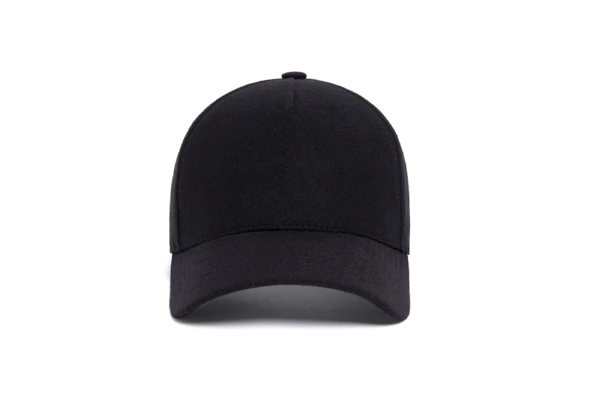 Clean Black Wool 5-Panel sold by Hood Hat