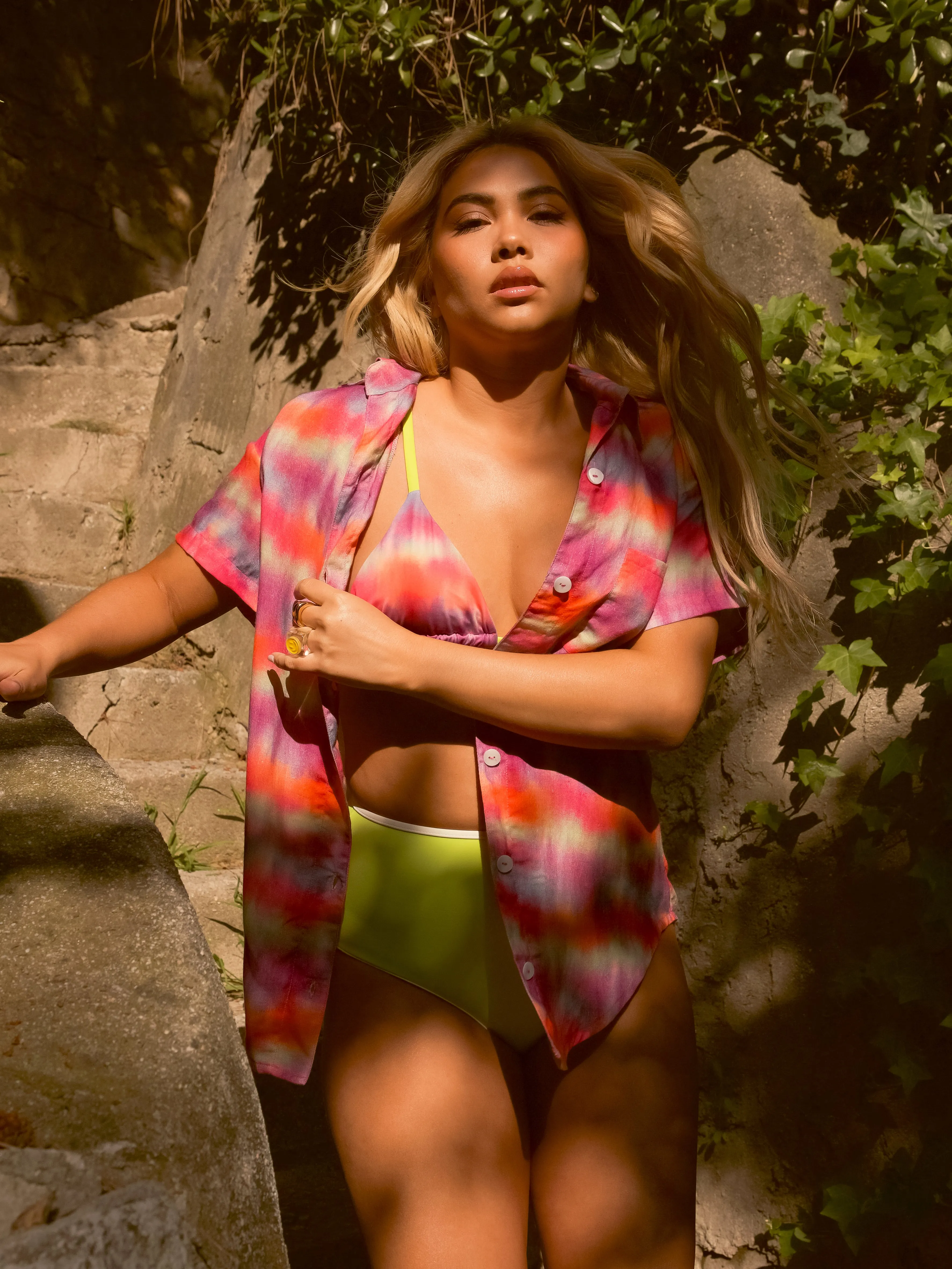 Linen Blend Cover Up Shirt sold by Kitty & Vibe product image thumbnail 2