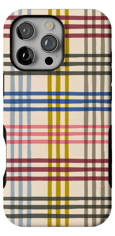 Colorful Plaid | Kitty & Vibe Holiday Case sold by Kitty & Vibe