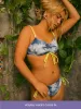 Ruched Tie Top in Laguna sold by Kitty & Vibe