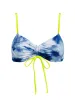 Ruched Tie Top in Laguna sold by Kitty & Vibe