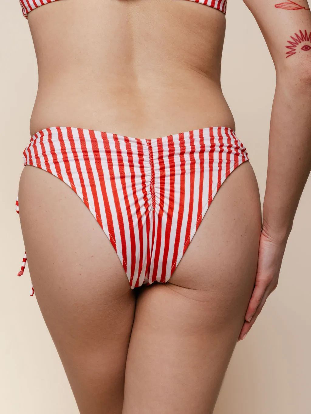 Ruched Tie Bottoms in Lucia sold by Kitty & Vibe