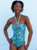 Strapless Halter One Piece in Esme sold by Kitty & Vibe