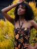 Strapless Halter One Piece in Nana sold by Kitty & Vibe