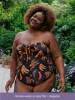 Strapless Halter One Piece in Nana sold by Kitty & Vibe