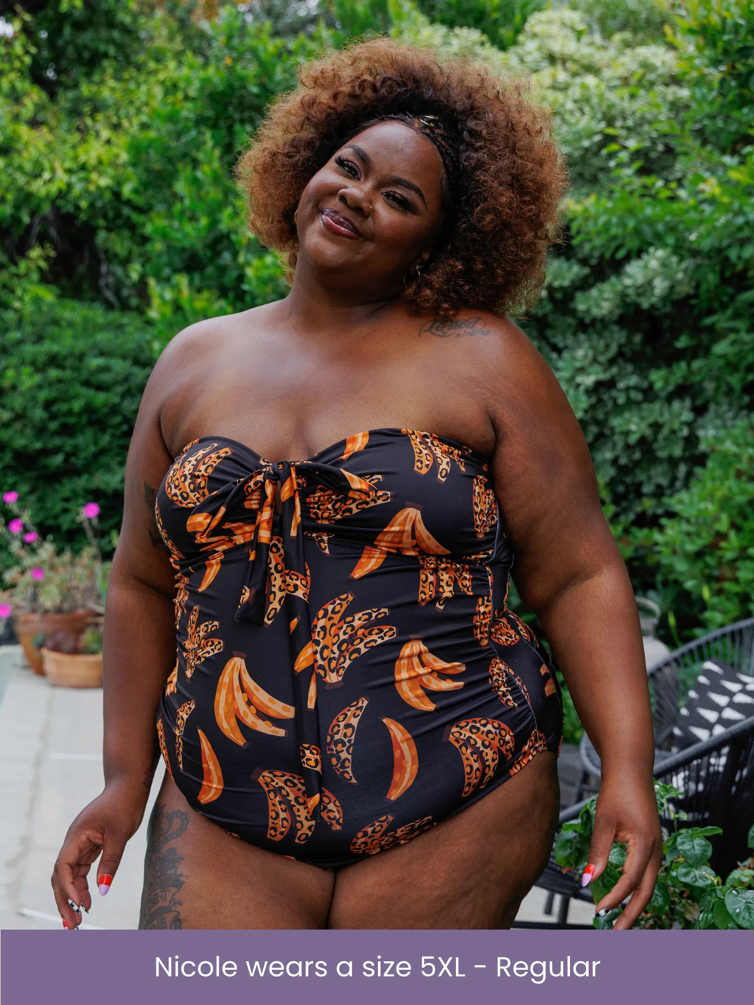 Strapless Halter One Piece in Nana sold by Kitty & Vibe product image thumbnail 3