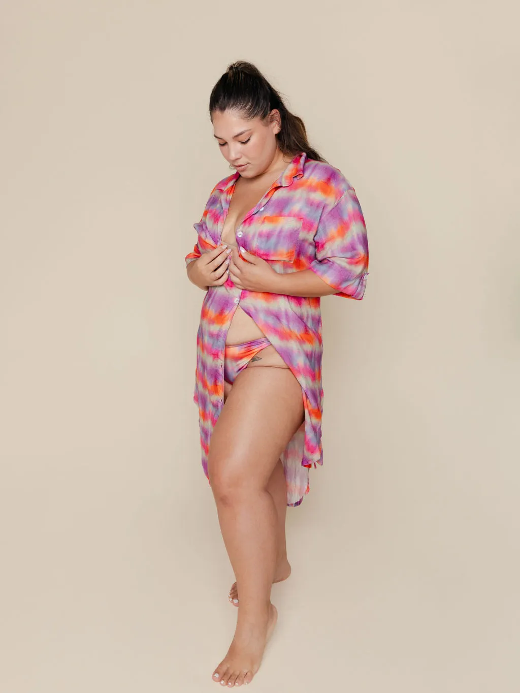 Linen Blend Cover Up Dress in Agoura sold by Kitty & Vibe product image thumbnail 2