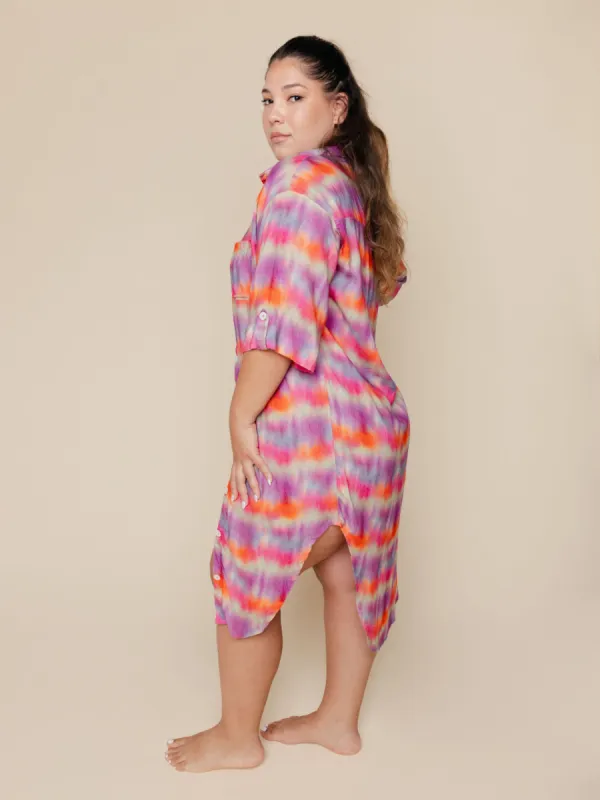 Linen Blend Cover Up Dress in Agoura sold by Kitty & Vibe