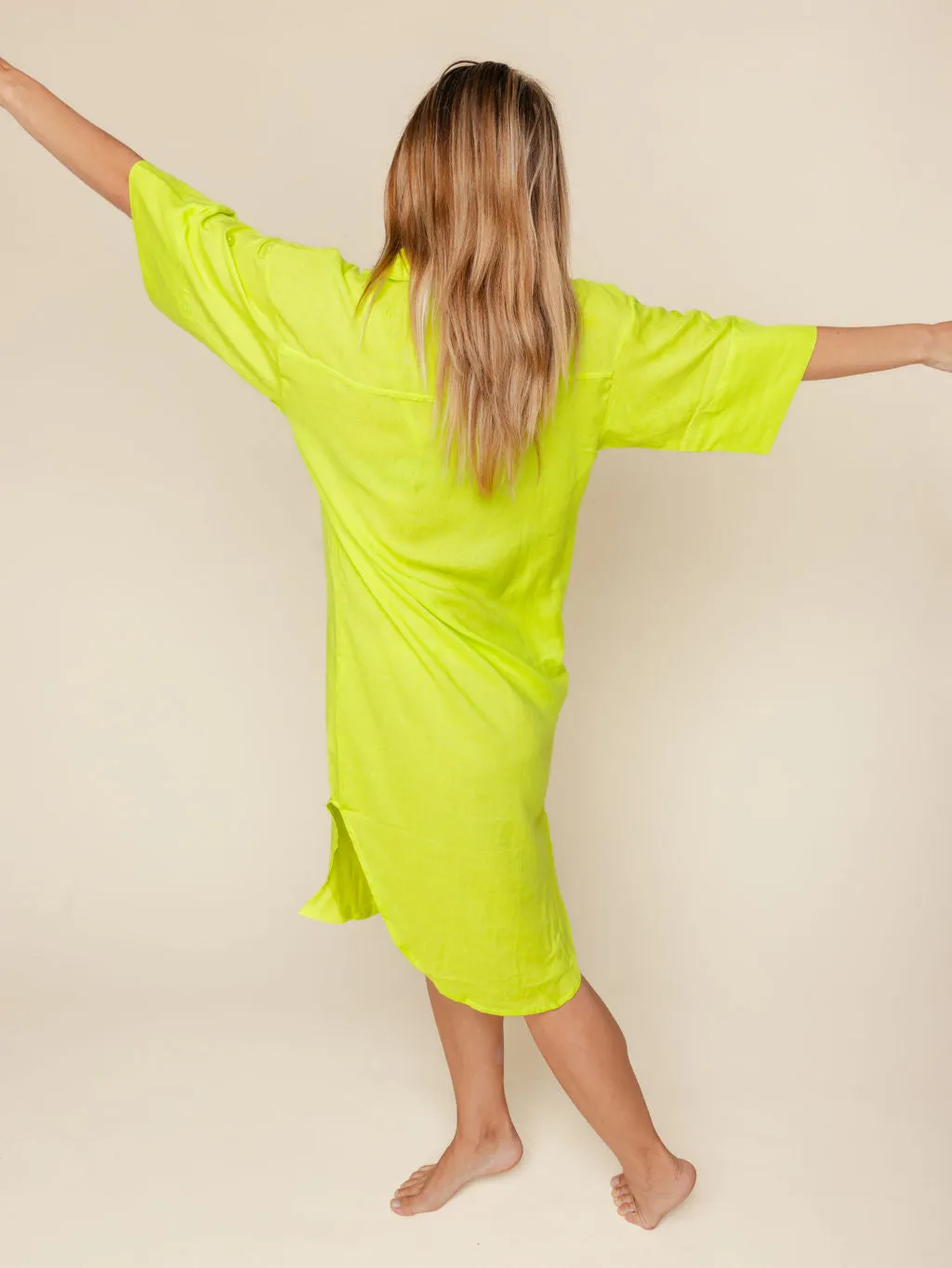 Linen Blend Cover Up Dress in Zuma sold by Kitty & Vibe product image thumbnail 5