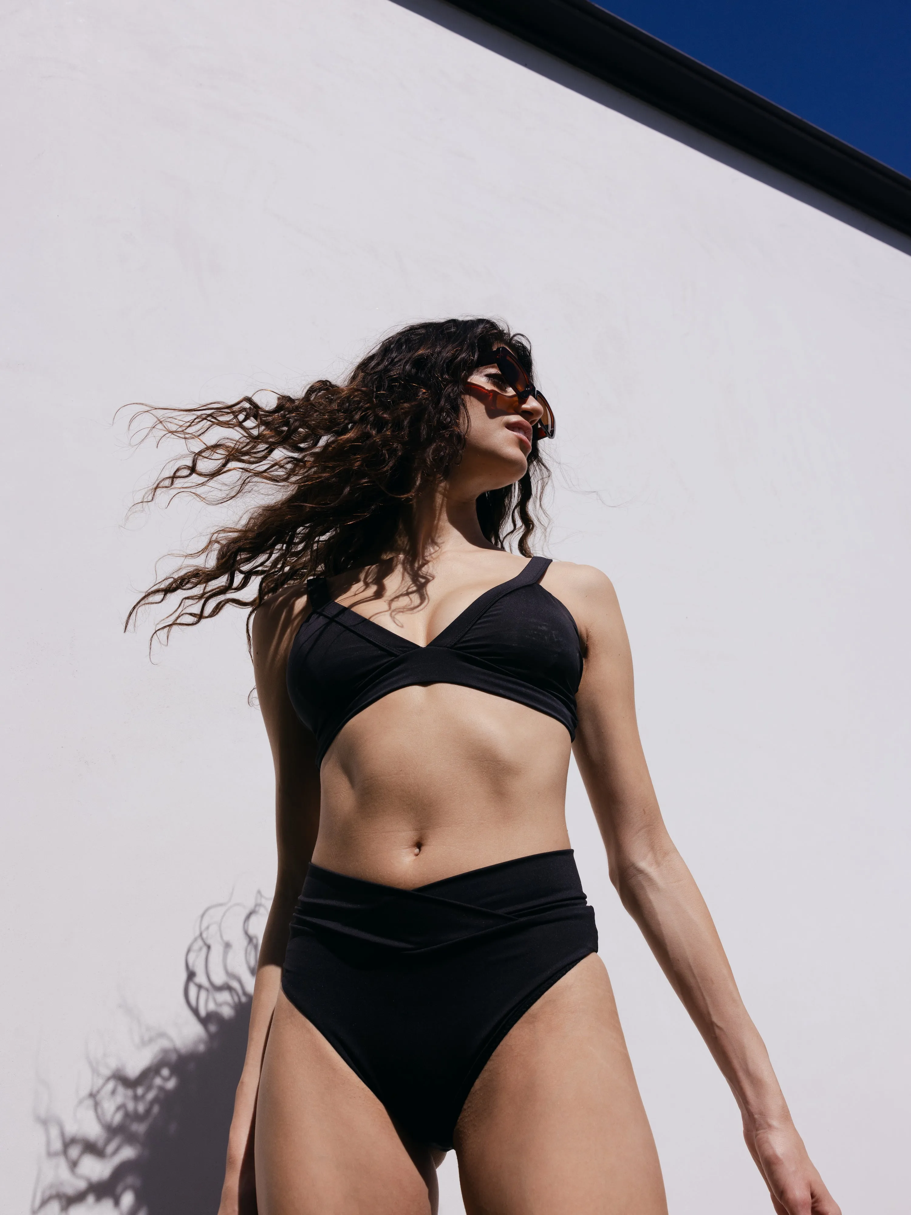 High Hip Crossover Bottoms in Black sold by Kitty & Vibe product image thumbnail 2