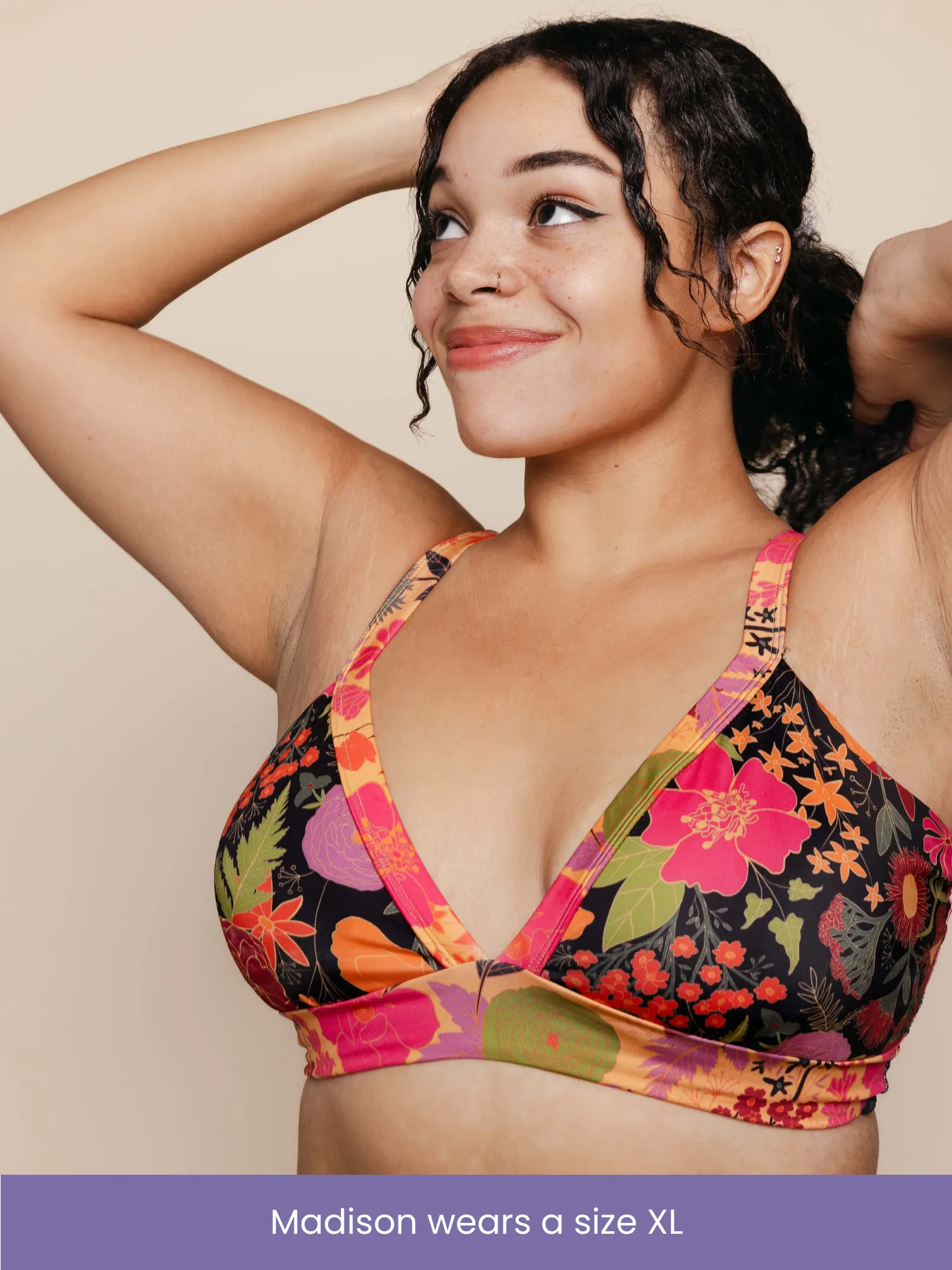 Banded Triangle Top in Margot sold by Kitty & Vibe product image thumbnail 4