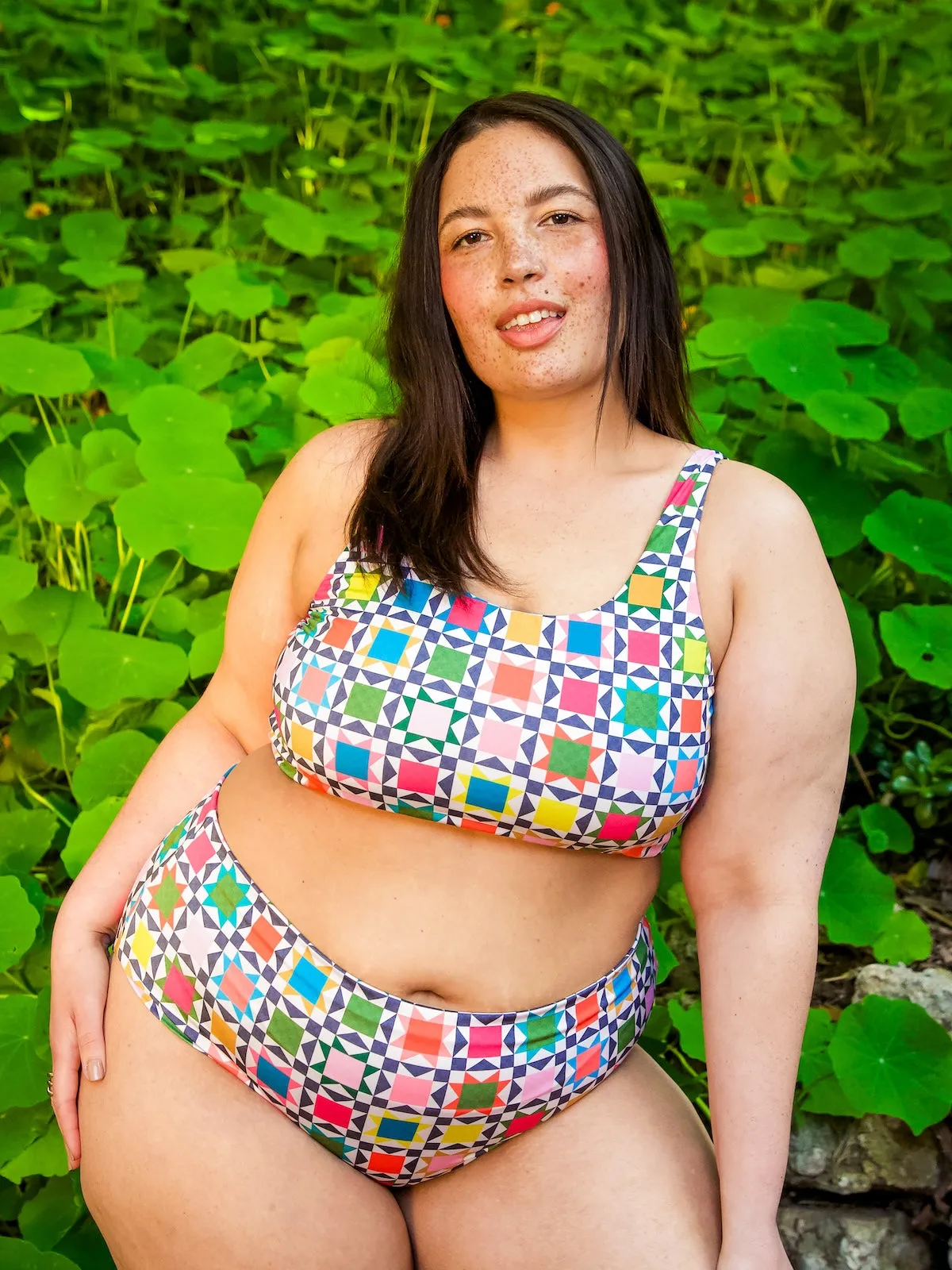 High Waisted Full Coverage Bottoms in Topanga sold by Kitty & Vibe product image thumbnail 5