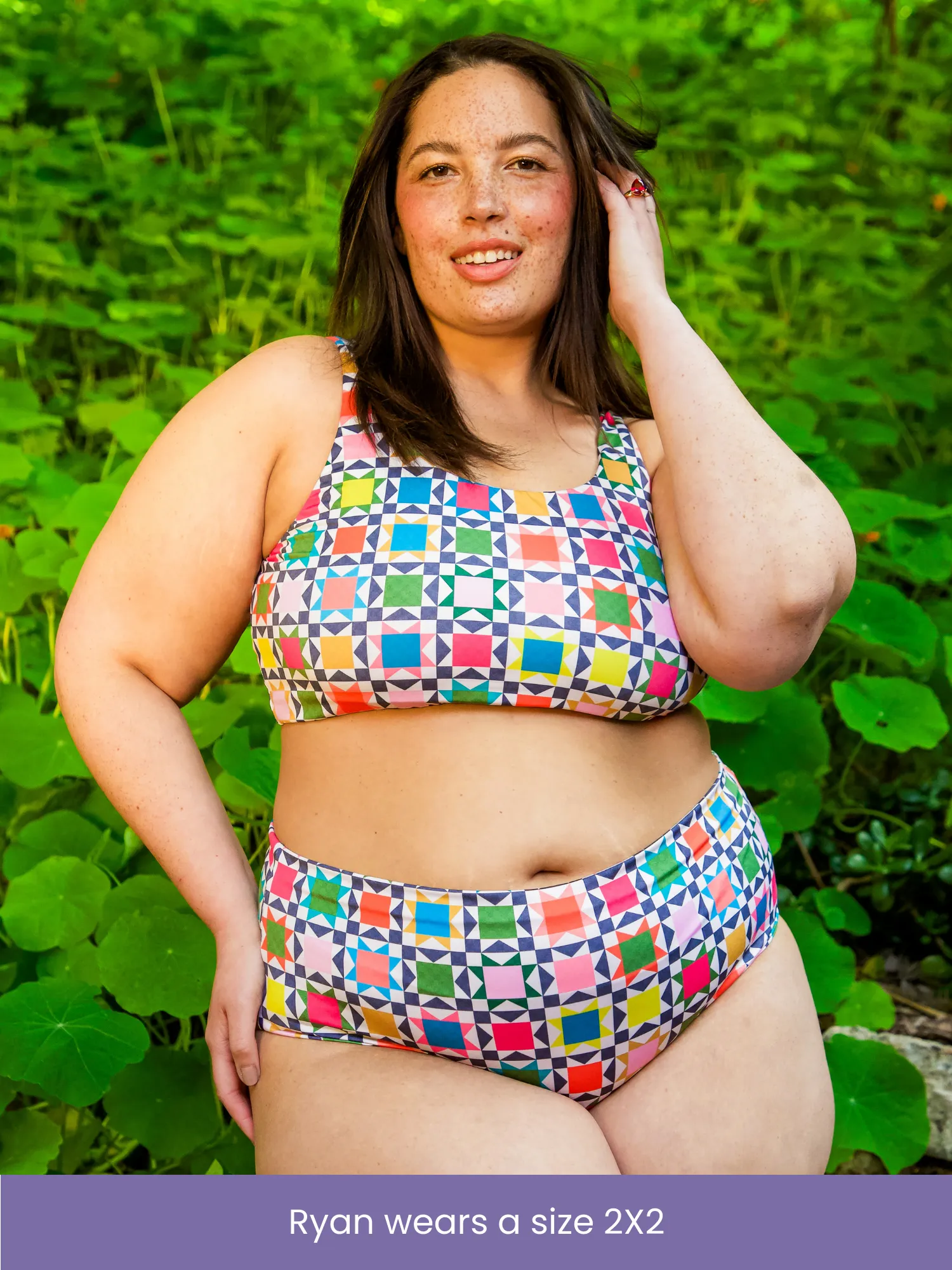 High Waisted Full Coverage Bottoms in Topanga sold by Kitty & Vibe product image thumbnail 4